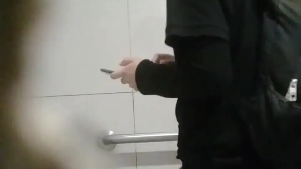 Hidden spy bathroom pee and cum - ThisVid.com