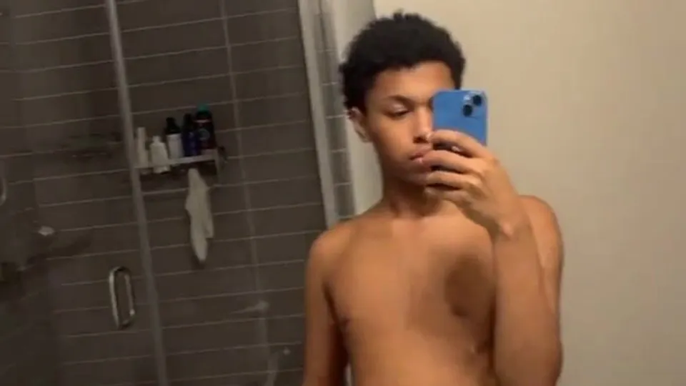 High School teen showing his big dick