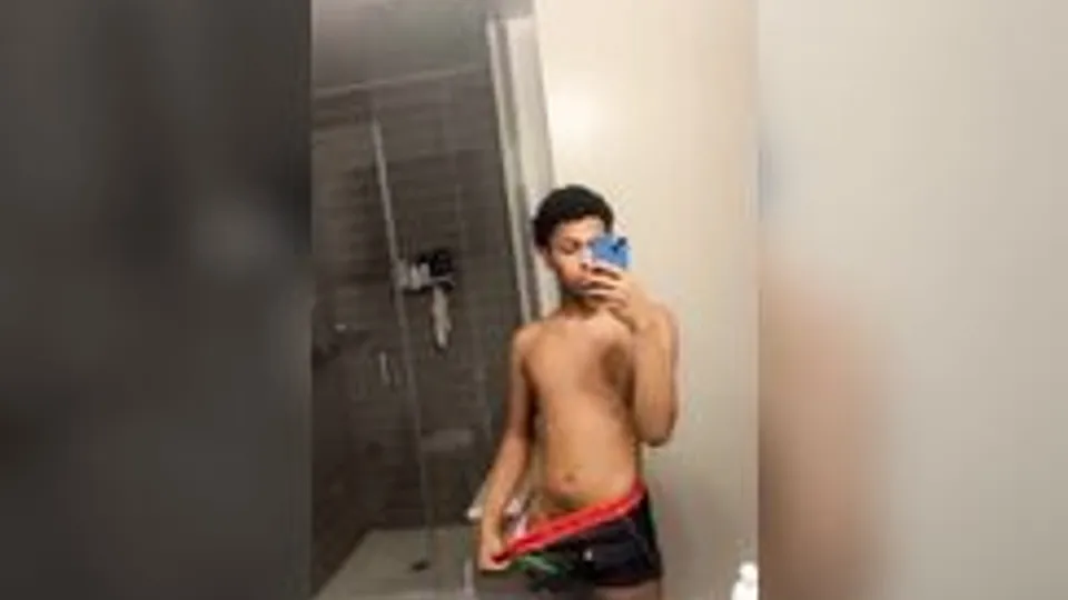 High School teen showing his big dick