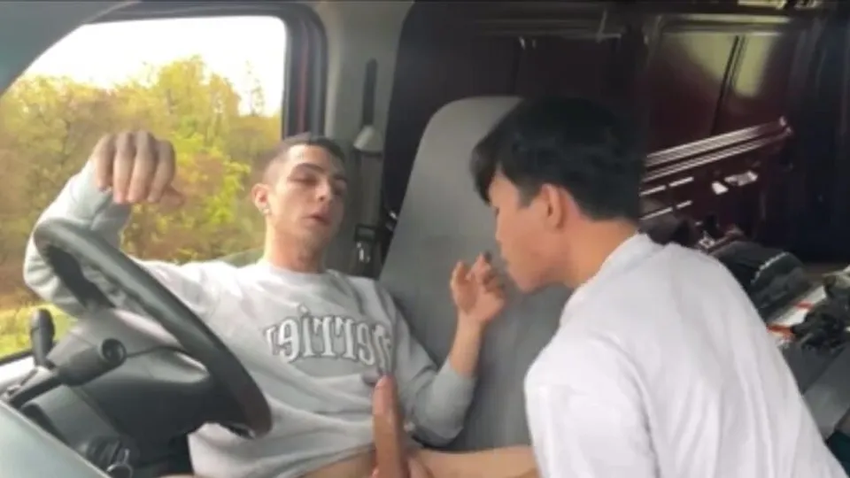 Hitchhiker fucked in truck - ThisVid.com
