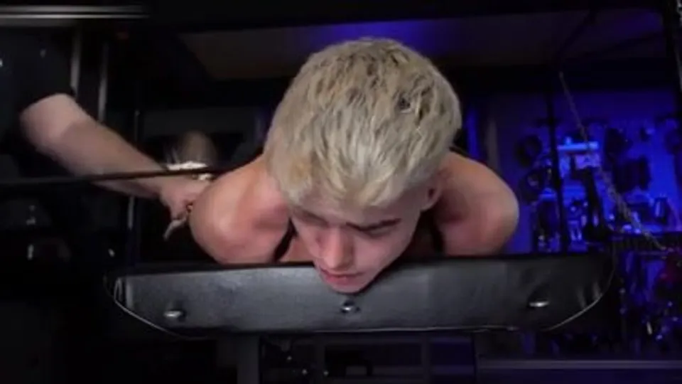 Hogtied Twink's Blowjob Bondage