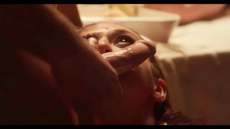 Horny Babe's Dinner Table Fuck