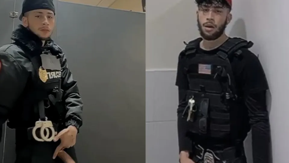 Horny cop cumming on bathroom compilation - ThisVid.com