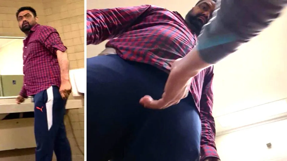 Horny Cruiser begs for this macho Persian trucker's cum and got it