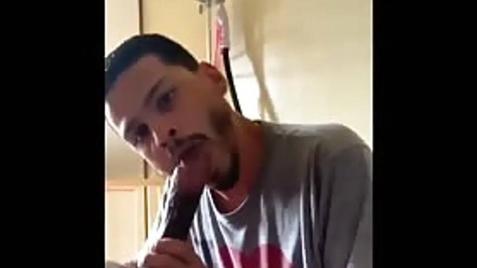 Horny guy sucks his str8 friend's 9 inch cock