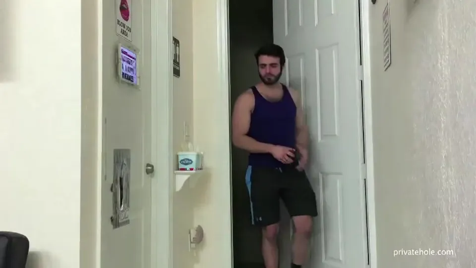 Horny guy with great ass serviced at gloryhole - ThisVid.com