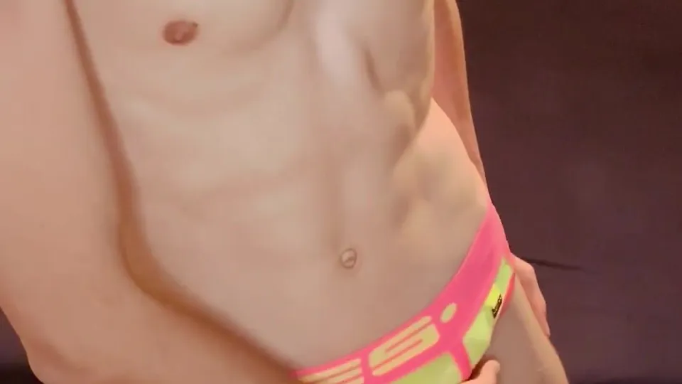 Horny sexy model playing with his underwear - HST1