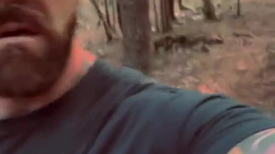 Horny str8 married redneck dad jerks off in the forest - ThisVid.com