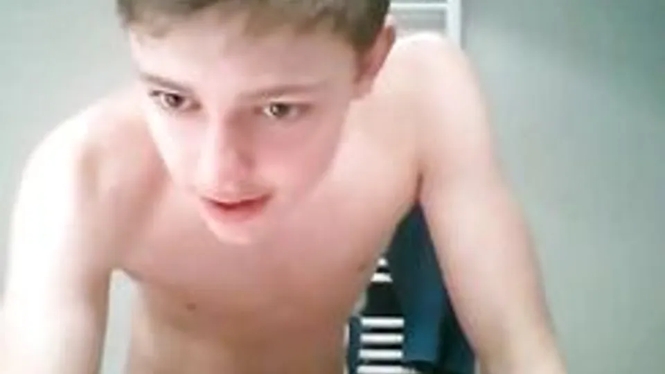 Horny twink in bathroom gets busy cam boys porn
