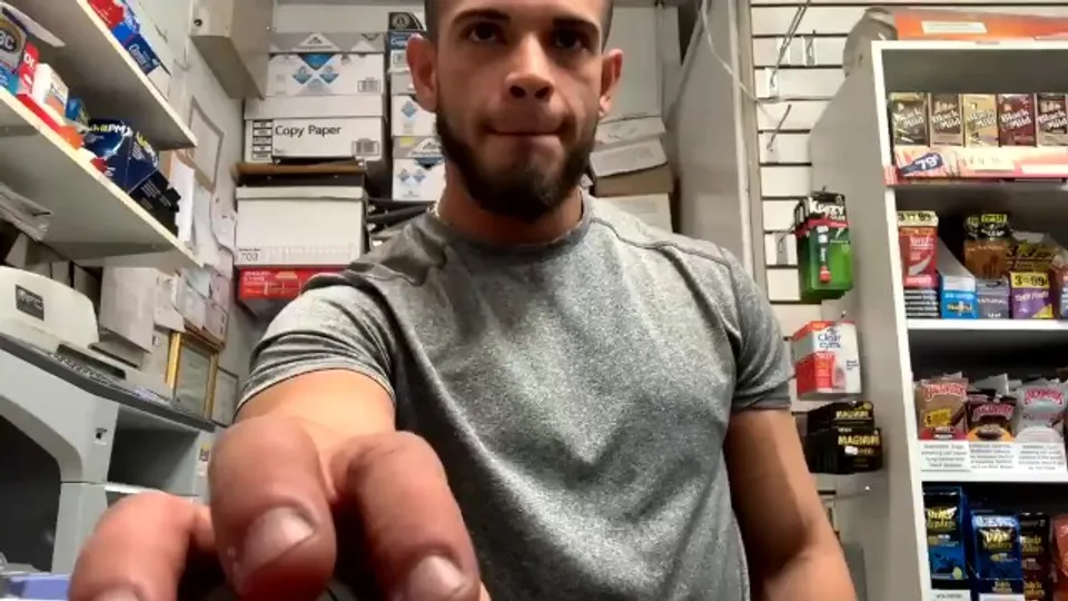 HOT ARAB BOY CUMS AT WORK(GAS STATION) HOT AF!!!