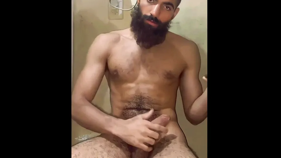 Hot Arab boy very quick solo video - cum on beard - ThisVid.com