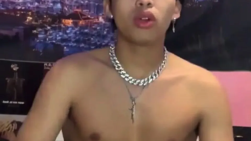 Hot Asian jerks off and shoots his load gay porn
