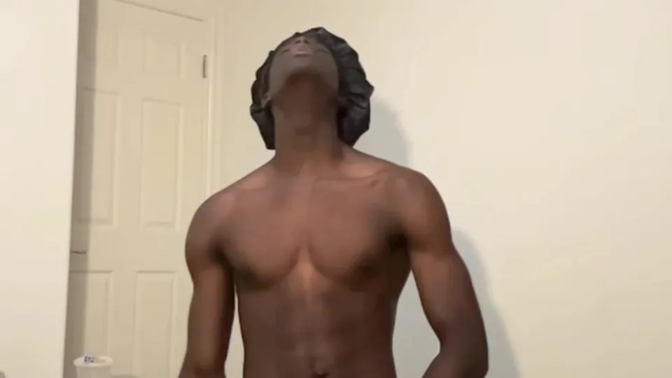 Hot black boy jerking