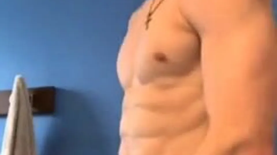 Hot Blond Guy Jerks His Huge Cock Off And Cums