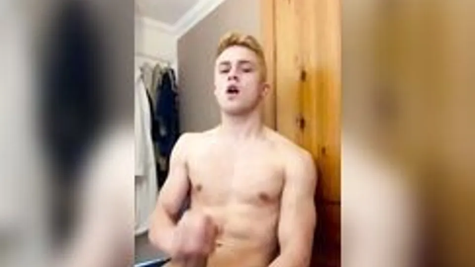 Hot Blonde Jerks Big Cock and Shoots