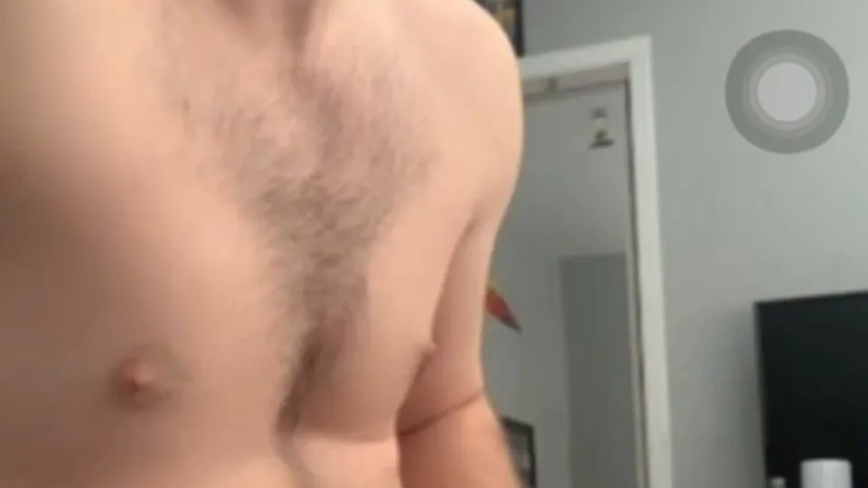Hot Blue eyes jerking off with massive cum at the end