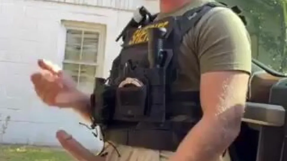 Blonde Cop Strokes Off in Uniform