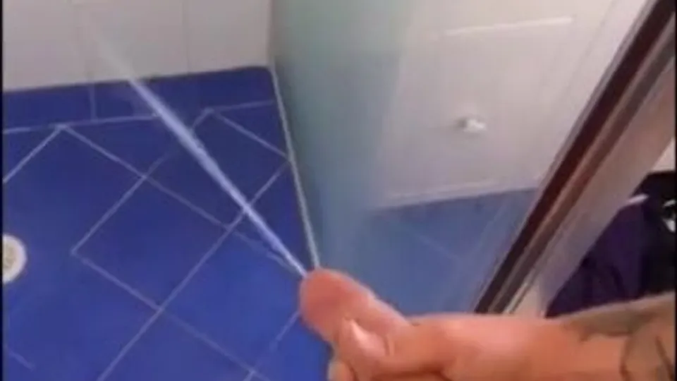 Hot cumshot in shower