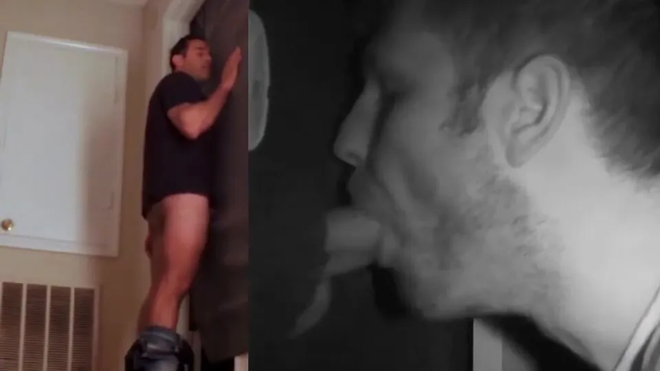 Hot foreskin dick sucked at glory hole - ThisVid.com