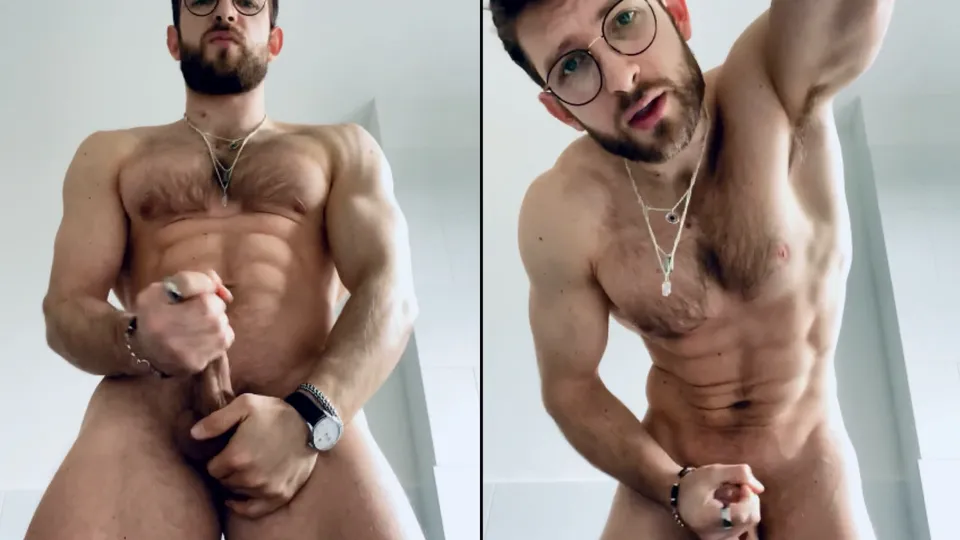 Hot German male model drops a big load on you - ThisVid.com