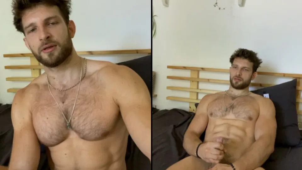 Hot German male model shows you his favourite jerking position - ThisVid.com