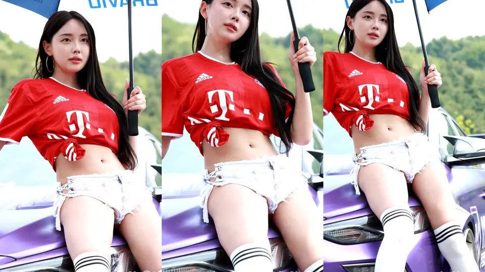 Hot girl exposed at the car show-1 