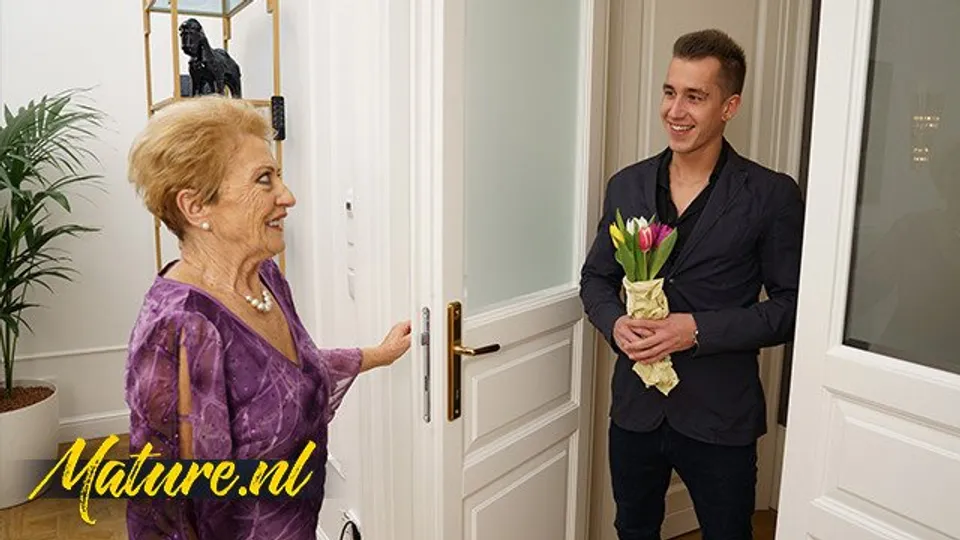 Hot Granny Wants a Toyboy Dick Up Her Hairy Pussy, Dinner Date