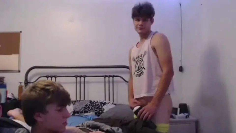 Hot guy friends messing around