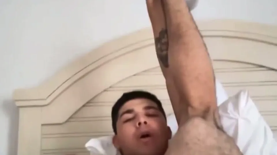 Hairy Latino Teen Teases His Hole