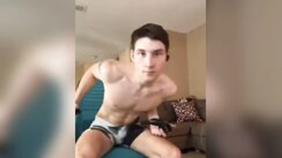 Nerdy White Twink Roleplay & Cum