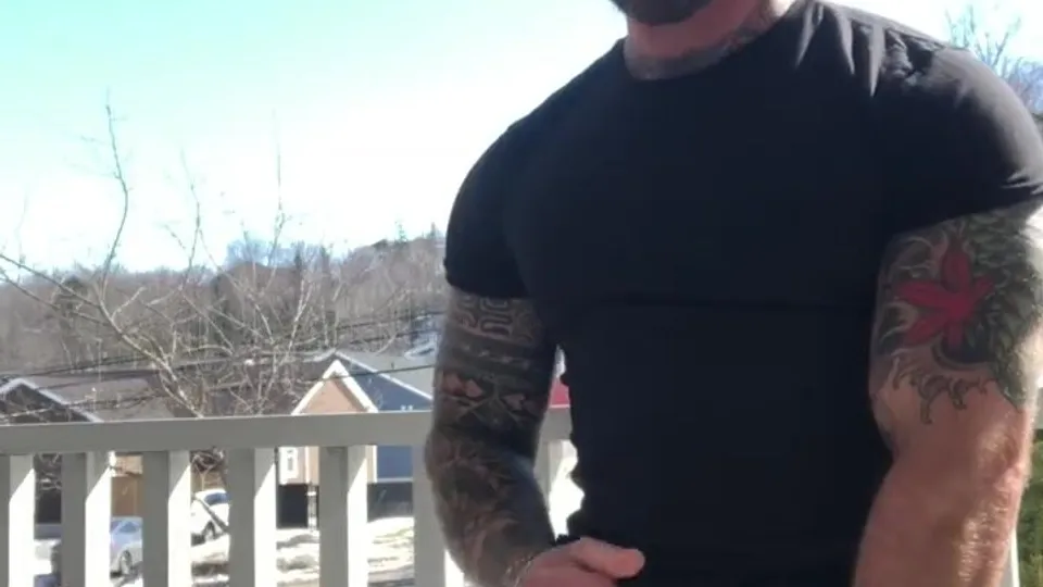 Hot pig cums on suburban front porch - ThisVid.com
