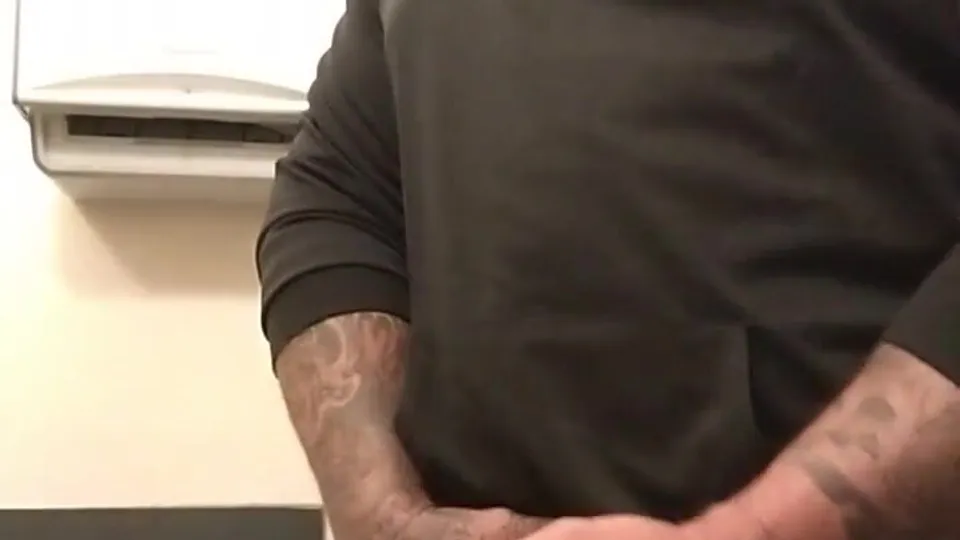 Hot Rugged Str8 Dad Jerks Off in Public Restroom - ThisVid.com