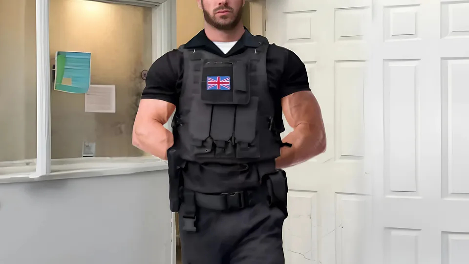 Hot Stud Having Fun as A Cop Cosplayer - ThisVid.com