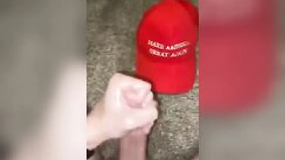 Hot trump supporter cums hard