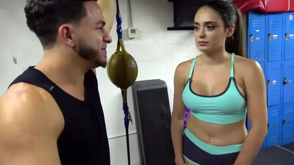 Hot workout with a chick who has big boobs 