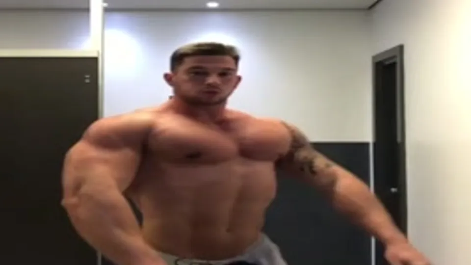 huge beast flexing