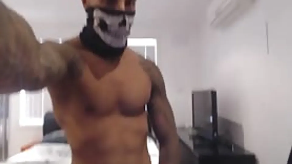 Latin Hunk Cums Hard on Floor