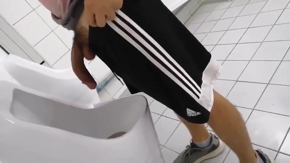 Massive Dick Pissing at Urinal