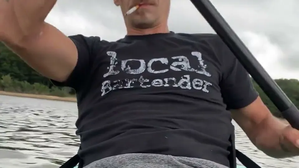 HUNG DAD KAYAK SMOKE AND TEASE - ThisVid.com
