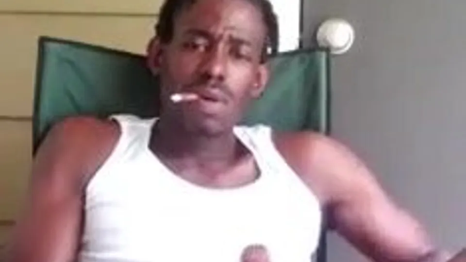 Hung exhibitionist stroking and smoking on porch - ThisVid.com