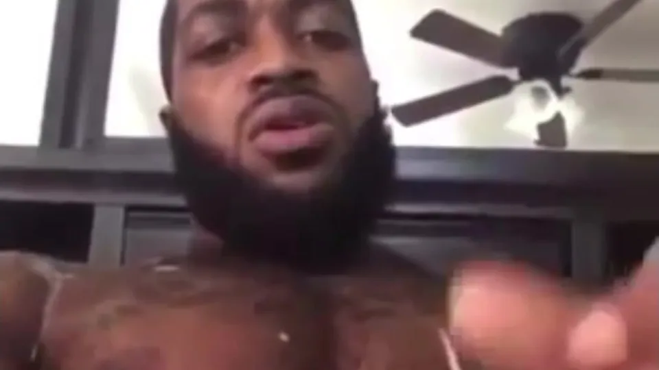 Hung Black Man Jerks Off