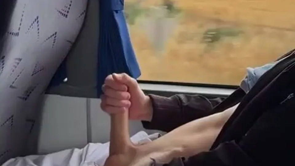 Hung Shaved Uncut BWC Jerking On Coach