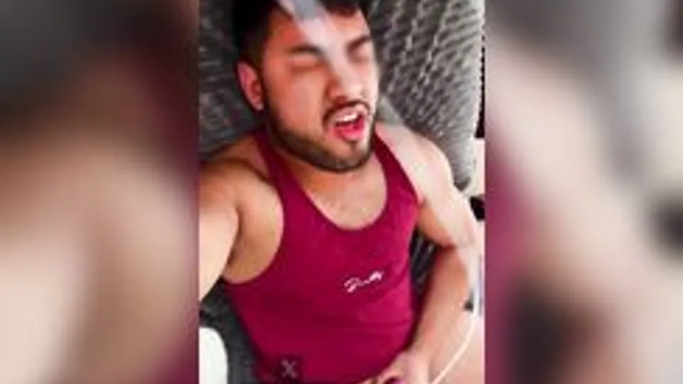 Gay Twink Masturbation in House