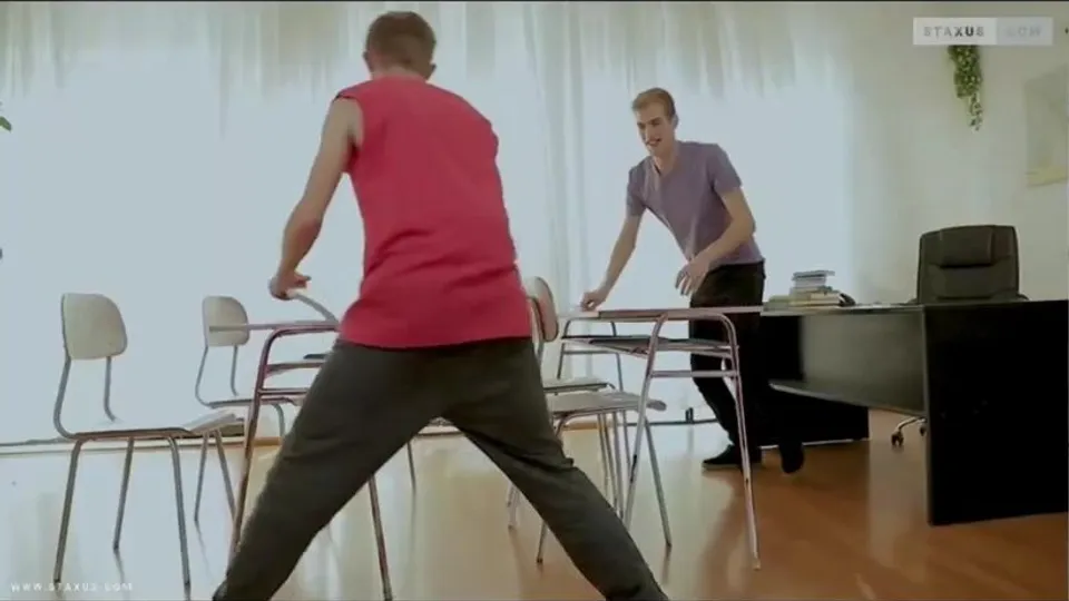 Young Gay Lovers in Bareback Action