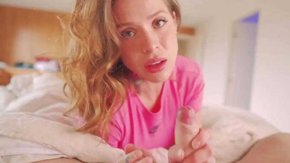In POV video, blonde sucks cock perfectly
