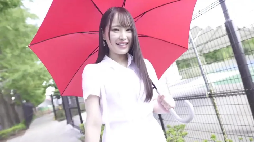 Asian Girl in White Dress Teases Poolside