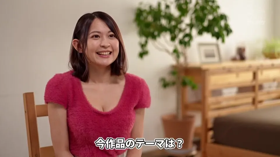 Asian Girl Smiles in Bedroom