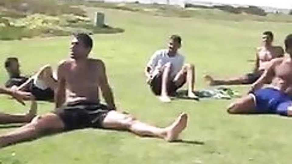 Israeli footballers exercise