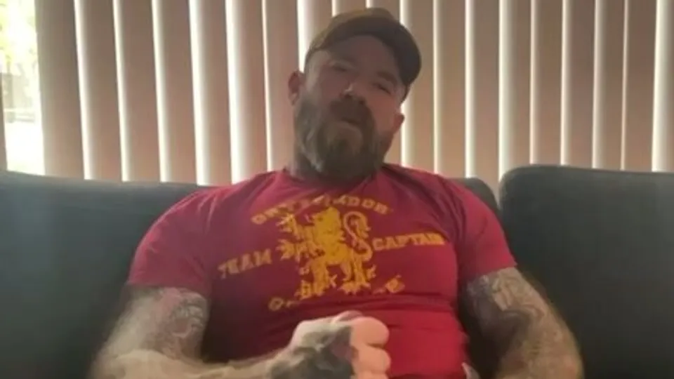 Jack Dixon Edging His Huge Cock Tatted Bearded Muscle - ThisVid.com