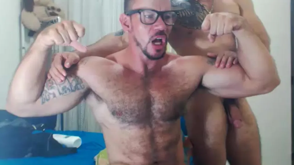 Jacobo and Mateo naked flex and ass play - ThisVid.com